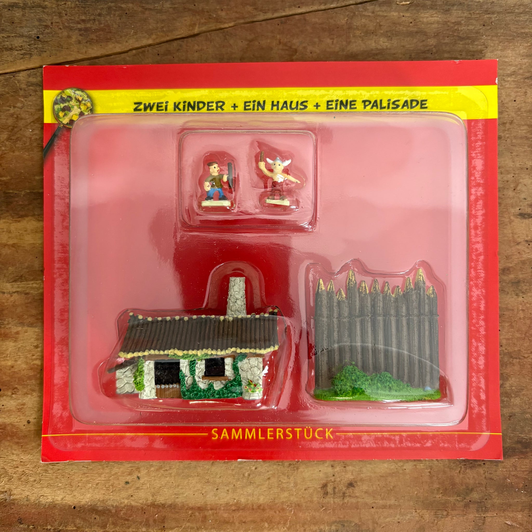 Asterix Das gallische Dorf Figur  Nr. 23 ZWEi KINDER + EiN HAUS + EINE PALISADE von Hachette
