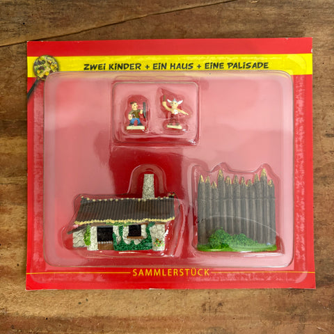 Asterix Das gallische Dorf Figur  Nr. 23 ZWEi KINDER + EiN HAUS + EINE PALISADE von Hachette