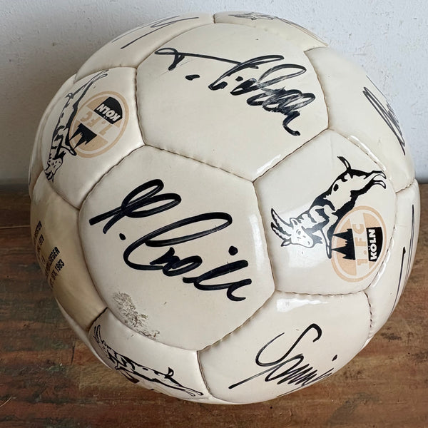 Spielball Fußball 1. FC Köln mit Autogrammen allen Spielern