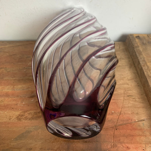 Art Deco Kristallglas Vase von Johann Oertl & Co.