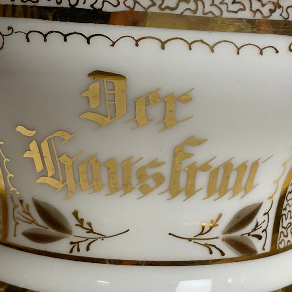 Antike Porzellan Prunk Tasse Gold von Tielsch Der Hausfrau
