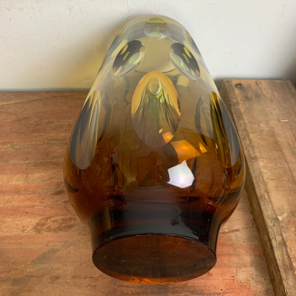 Mid Century Glaskunst Objekt und Vase vereint von Erich Jachmann für WMF