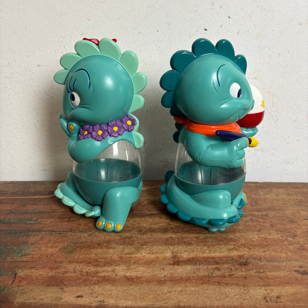 2 große Figur Dapsy Dino Happy Hippos Ü-Ei Schoko Bons