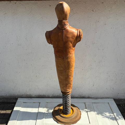 Vintage Box Puppe Fecht Dummy aus Leder