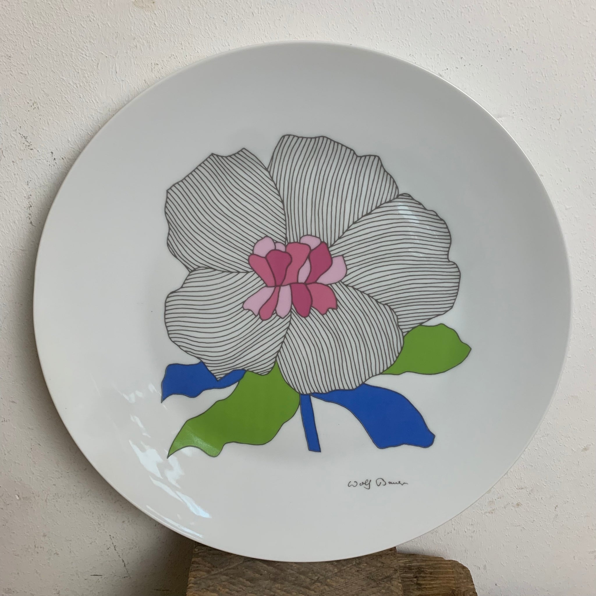 Vintage Künstler Teller von Wolf Bauer für Rosenthal