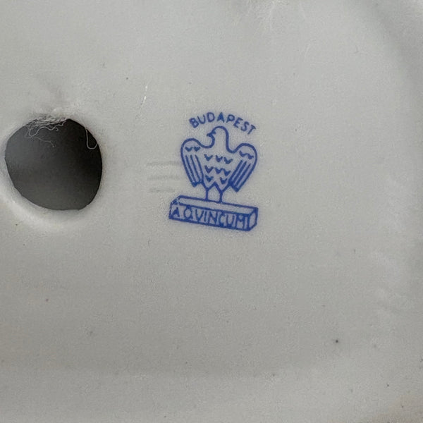 Vintage Porzellan Badende Akt Skulptur im Art Deco Stil von Aquincum