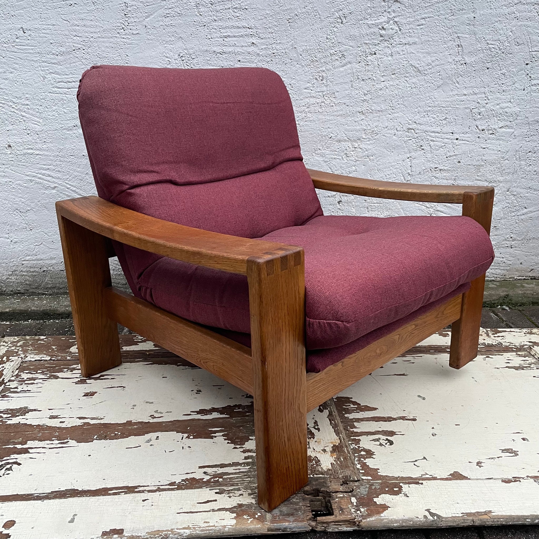Vintage brutalistischer skandinavischer Design Sessel