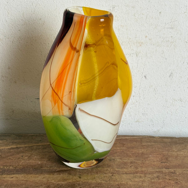 Vintage Mid Century Glas Vase Mdina Malta