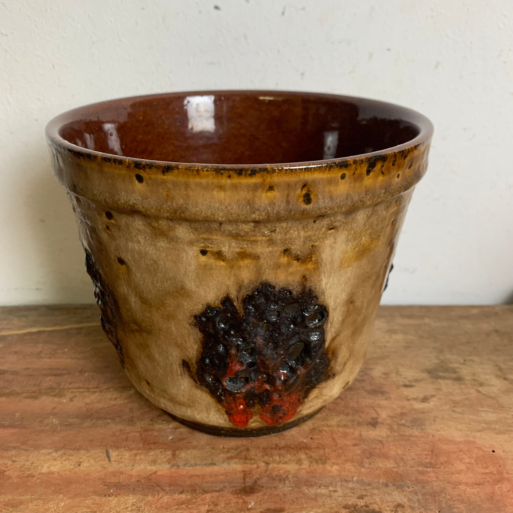 Vintage Fat Lava Keramik Blumen Übertopf von Bay 633
