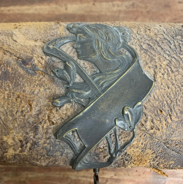 Antike Jugendstil Schatulle aus Leder