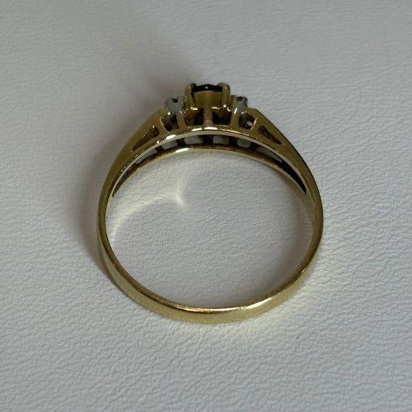 Rubinring mit brillanten umfasst aus 585er Gold