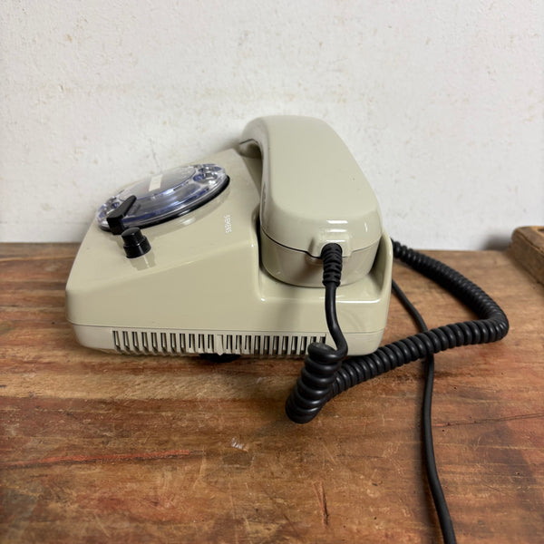 Vintage Wählscheiben Telefon in grau von Siemens FelAp 792-1