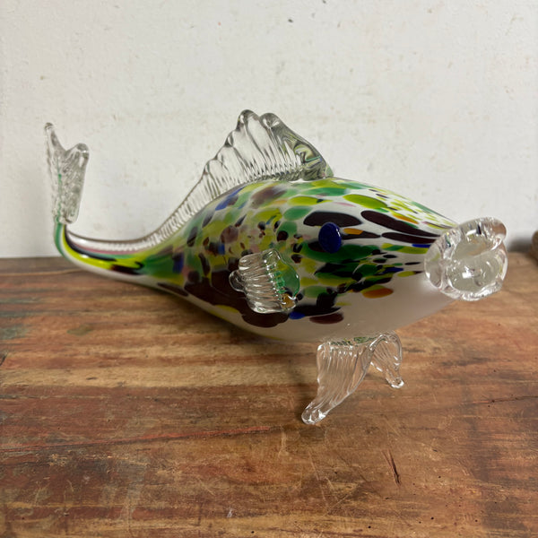 Vintage Murano Glas Skulptur Fisch