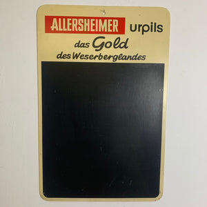 Vintage Werbetafel Allersheimer Urpils