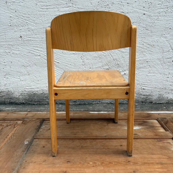Vintage kleiner Kinderstuhl Schule von Wehrfritz
