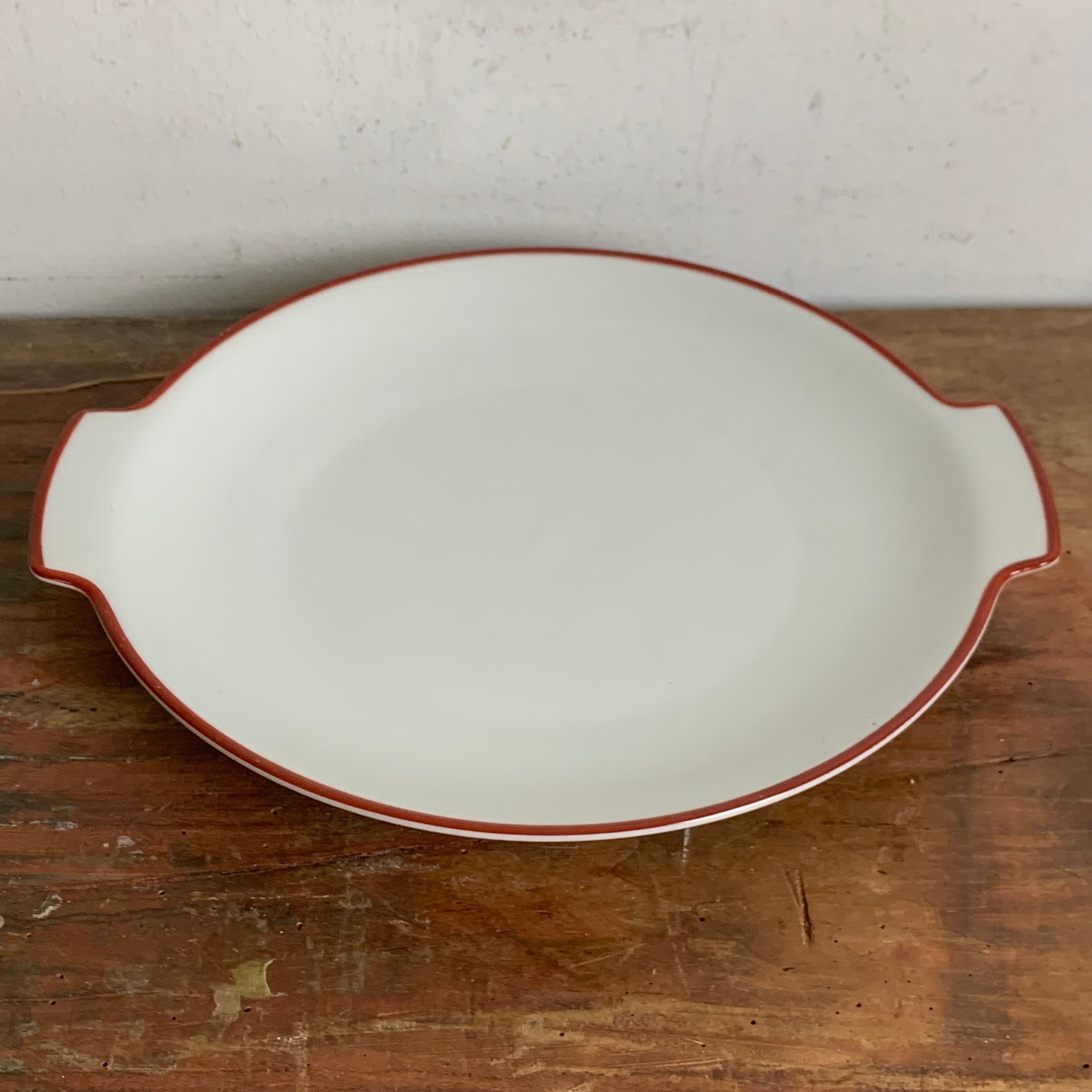 Kuchenplatte Tortenteller Rotrand von Hermann Gretsch für Arzberg – Trödelfuchs Vintage Shop
