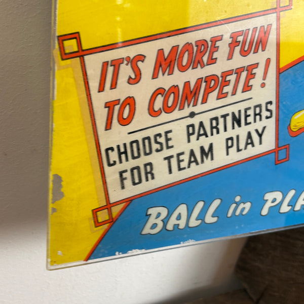 Vintage Pinball Backglass Flipperscheibe Gottlieb Texan