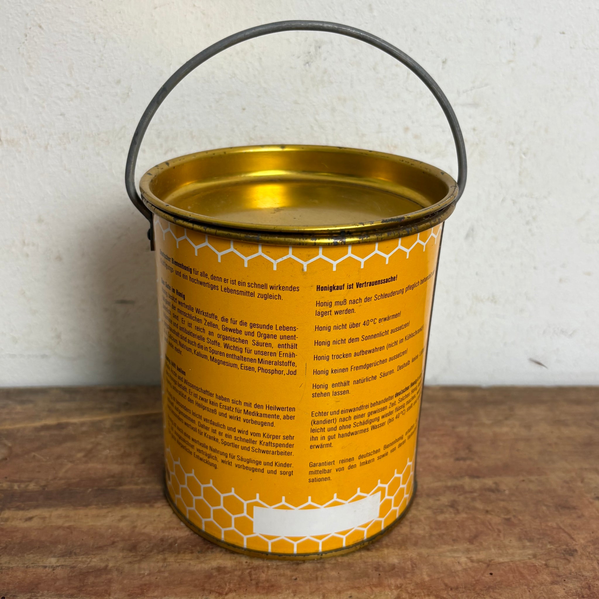honig aufbewahrung Vintage Bienenhonig Blechdose Eimer – Trödelfuchs Vintage Shop