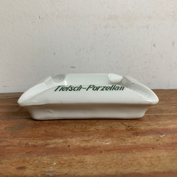Vintage Werbe Aschenbecher von Tielsch-Porzellan