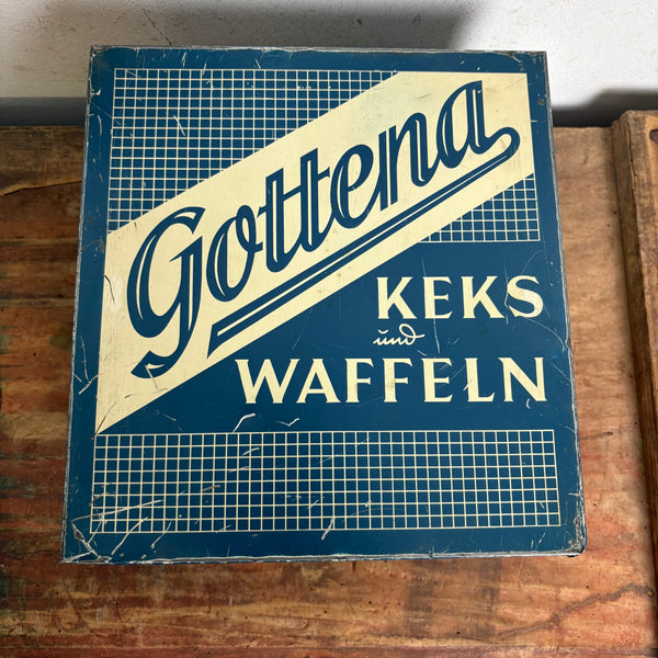 Vintage Blechdose Keks und Waffeln Gottena