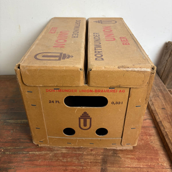 Vintage Papp Bierkiste Dortmunder Union Bier
