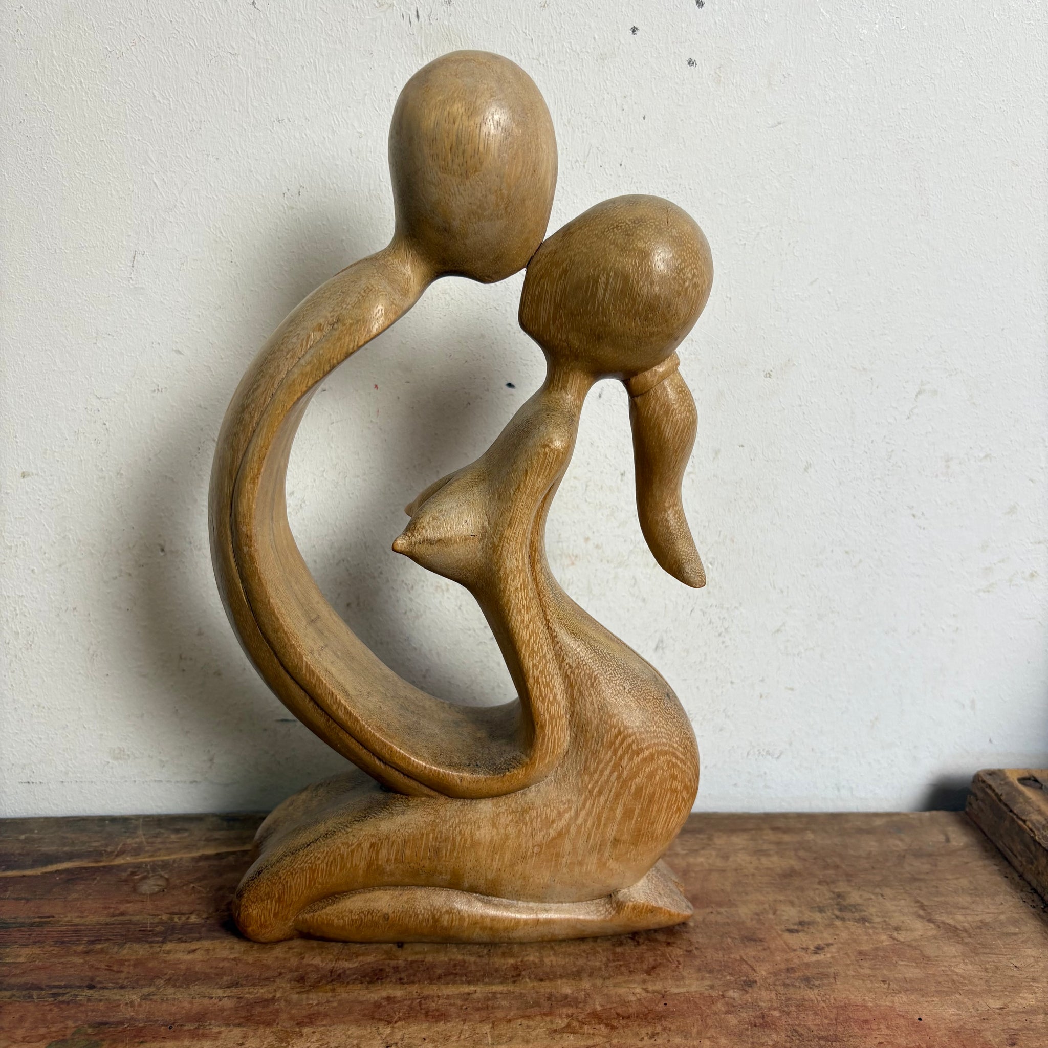 Holz Skulptur Liebespaar