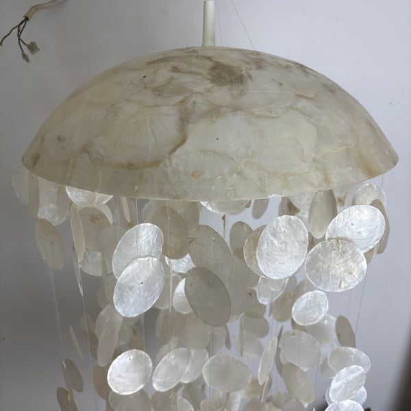 Vintage große Muschel Lampe