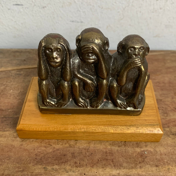 Mid Century Skulptur Die drei weisen Affen
