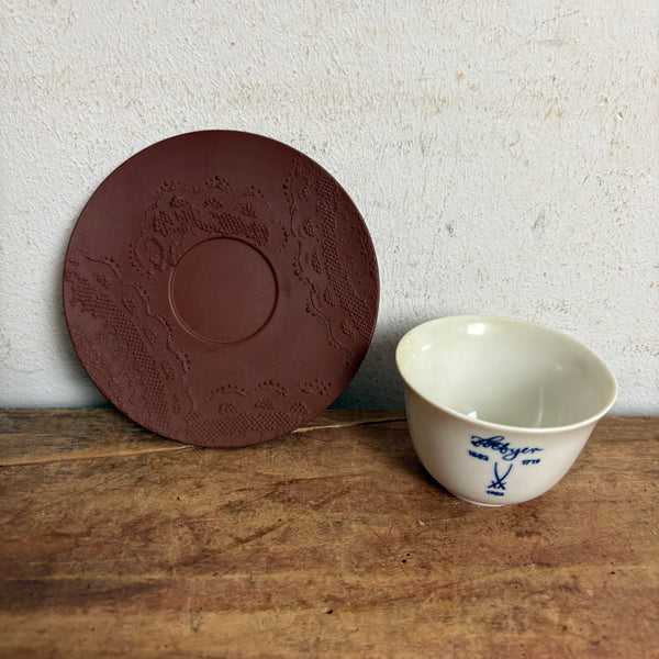 Vintage Porzellan Tasse Böttger Köppchen von Meissen