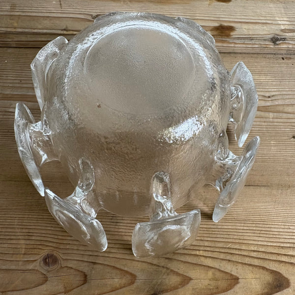 Vintage Ice Glas Schale Ravenhead Flair von Alexander Hardie Williamson für Humppila