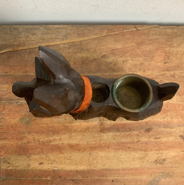 Art Deco Scottish Terrier Pfeiffenhalter Zigarren Zündholz Halter