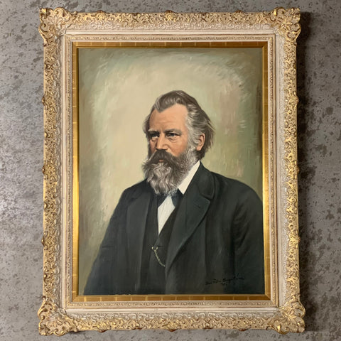 Ölgemälde Portrait Johannes Brahms von Peter Peiler Engström