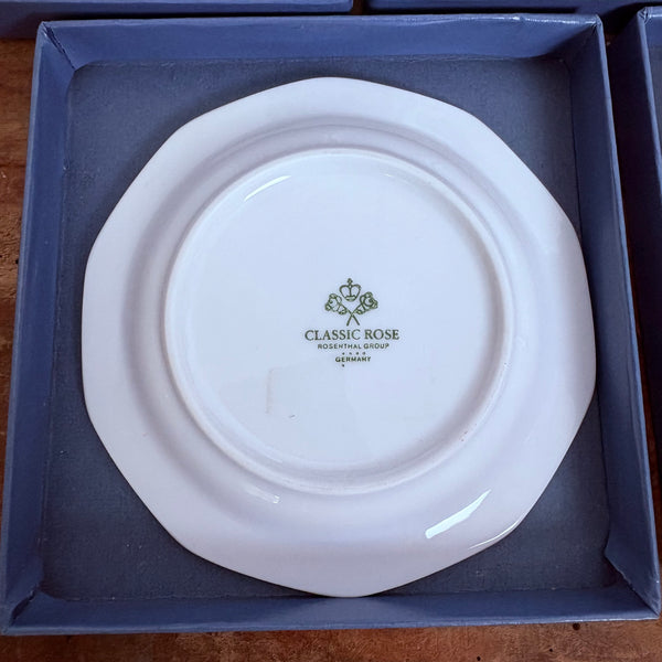 Set 5 Teller Teebeutelablage Rosenthal Maria Stiefmütterchen von Rosenthal
