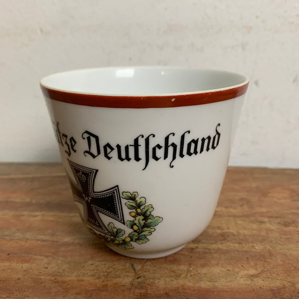 Patriotische Porzellan Tasse Gott schütze Deutschland 1914
