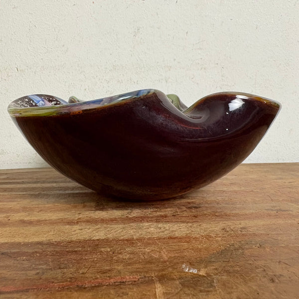 Vintage Design Kunst Aschenbecher Tutti Frutti Muranoglas von Dino Martens für Avem
