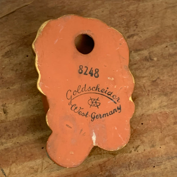 Vintage Mid Century Wandkeramik von Adolf Prisch für Goldscheider Nr. 8248