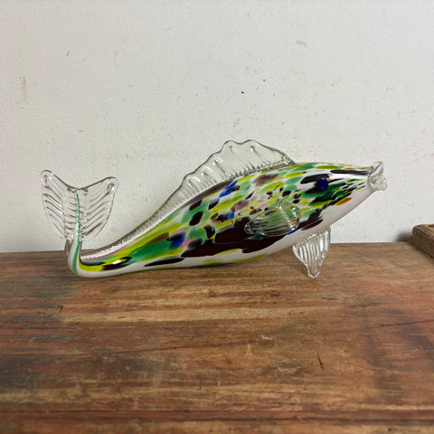 Vintage Murano Glas Skulptur Fisch
