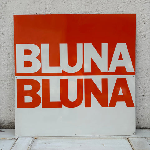 Vintage großes Blechschild Bluna Schild