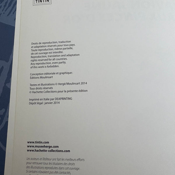 Modell Figur und Buch Tim und Struppi das Gelbe Wasserflugzeug mit Tim aus Der Goldene Krebs