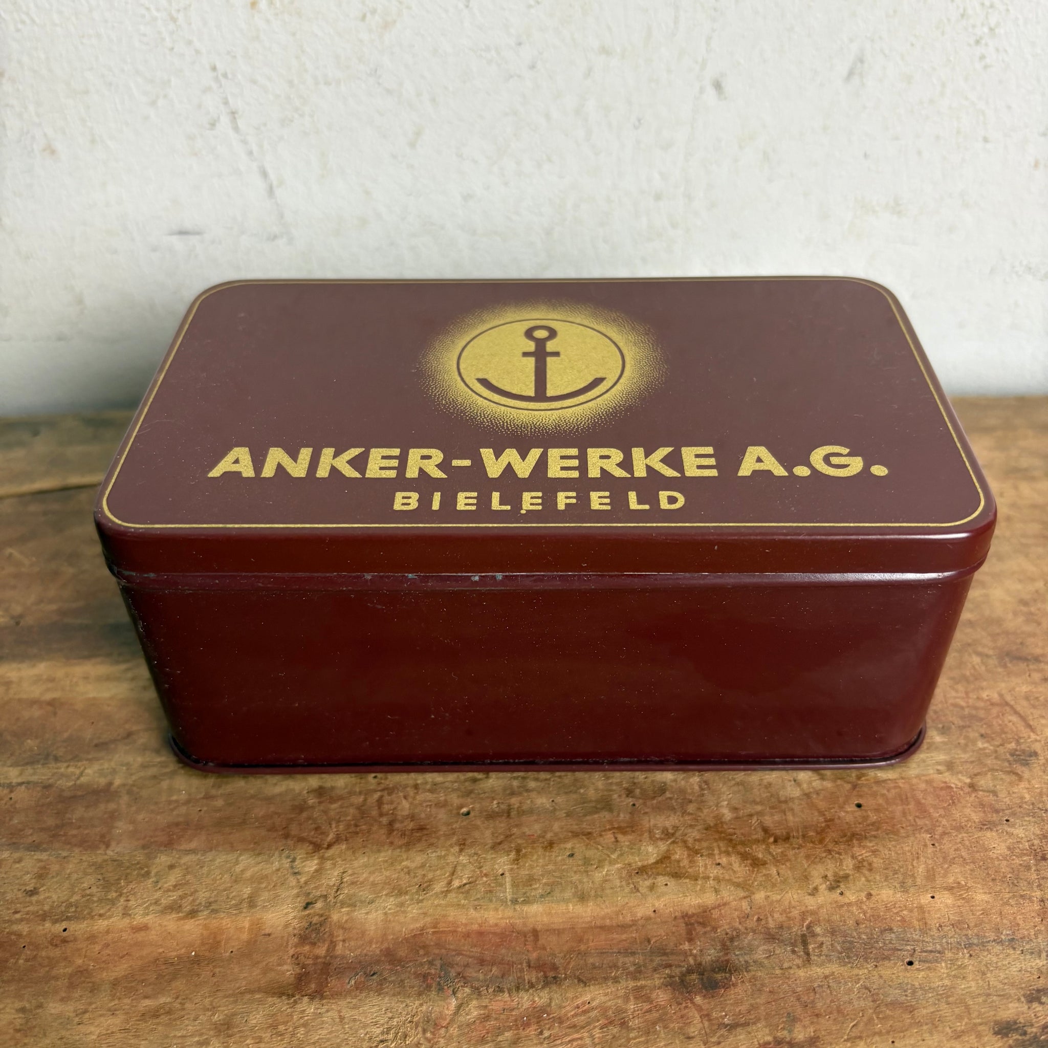 Vintage Blechdose Anker Nähmaschine