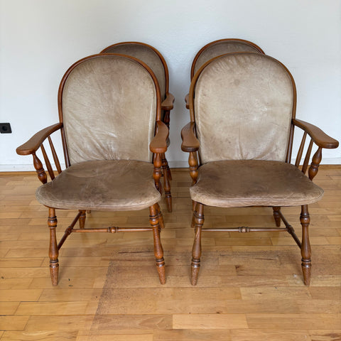 4er Set vintage Windsor Armlehnen Stuhl