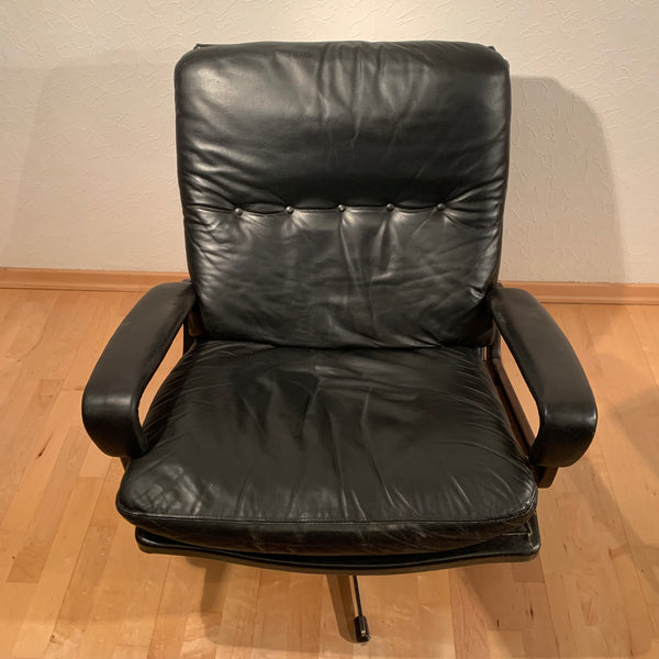 Vintage Lounge Sessel und Ottomane King Chair von André Vandenbeuck für Strässle