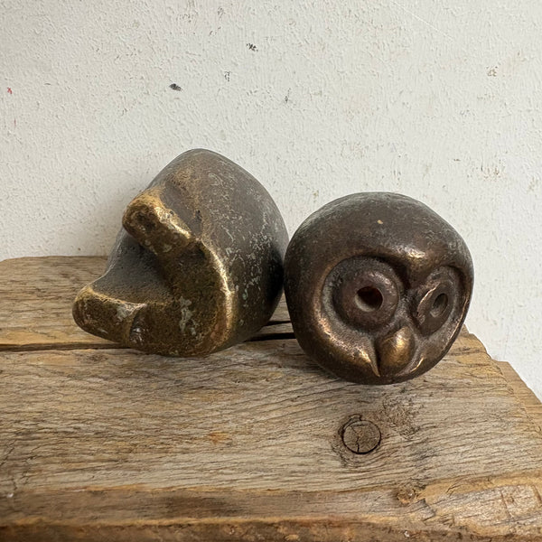 Vintage Bronze Skulptur Eule von Bassam Isoli