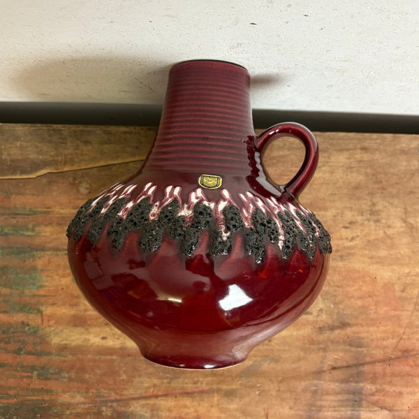 Vintage Fat Lava Keramik Vase von Fohr 411-20