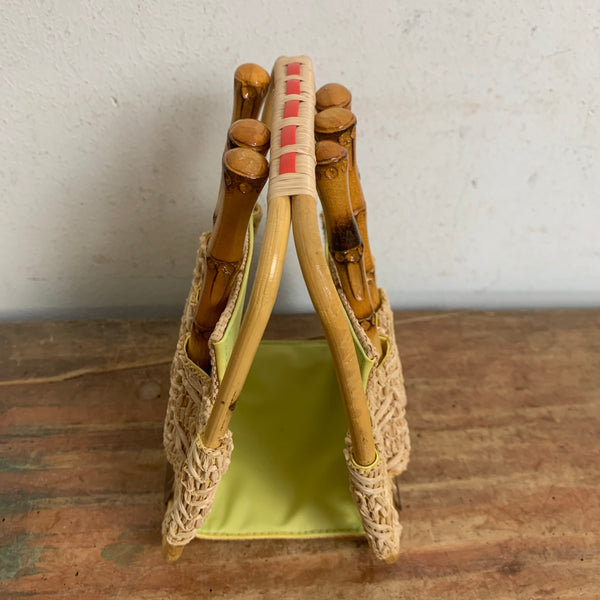 Mid Century Obstmesser Set im Bambus Ständer