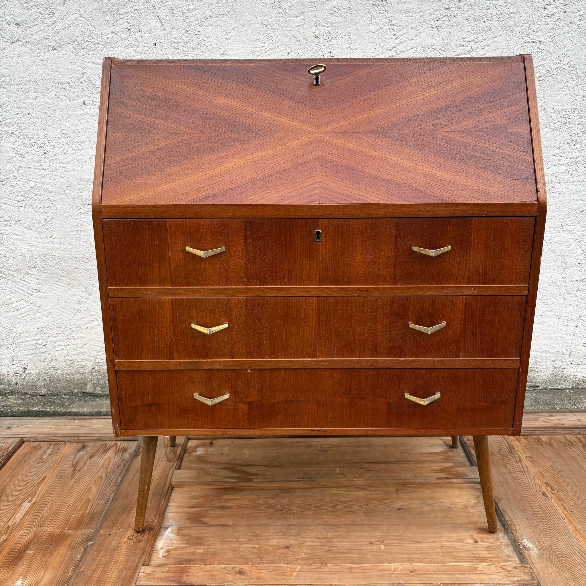 Vintage Mid Century Teak Holz Sekretär dänisches Design