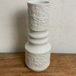 Vintage Bisquit Porzellan Relief Vase von Royal KPM