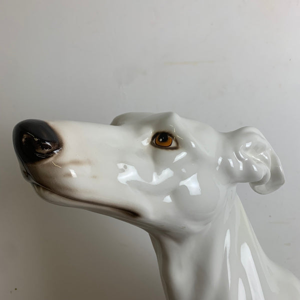 Vintage Hunde Skulptur Whippet Windhund