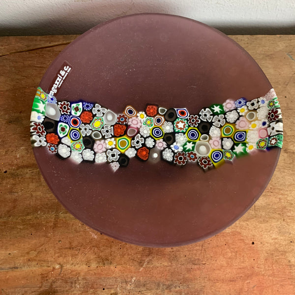 Vintage Millefiori Glasschale von Ragazzi und Co. Murano