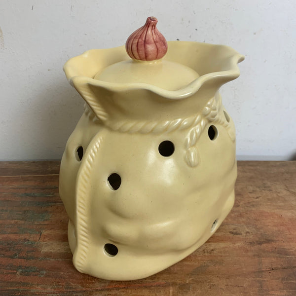 Vintage Keramik Kartoffel Zwiebel Knoblauch Vorratstopf